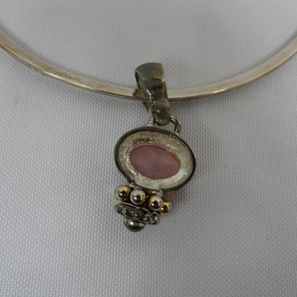 L718 Stamped 925 Silver Choker with 3 interchangeable Pendants - Picture 14 of 15